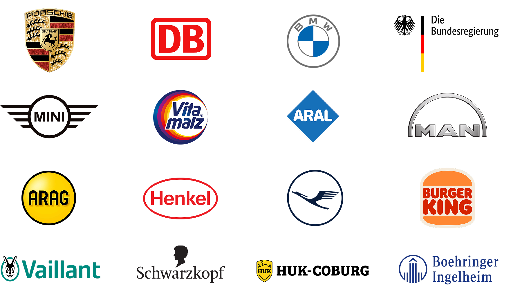 Auszug von Logos der Marken, die David Weicht betreut hat.